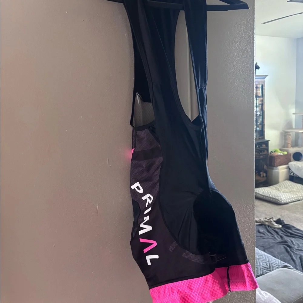 Primal Black and Pink Cycling Bibs - Picture 5 of 11
